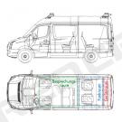 Einsatzleitwagen mit Besprechnungs-, Funk- und Laderaum